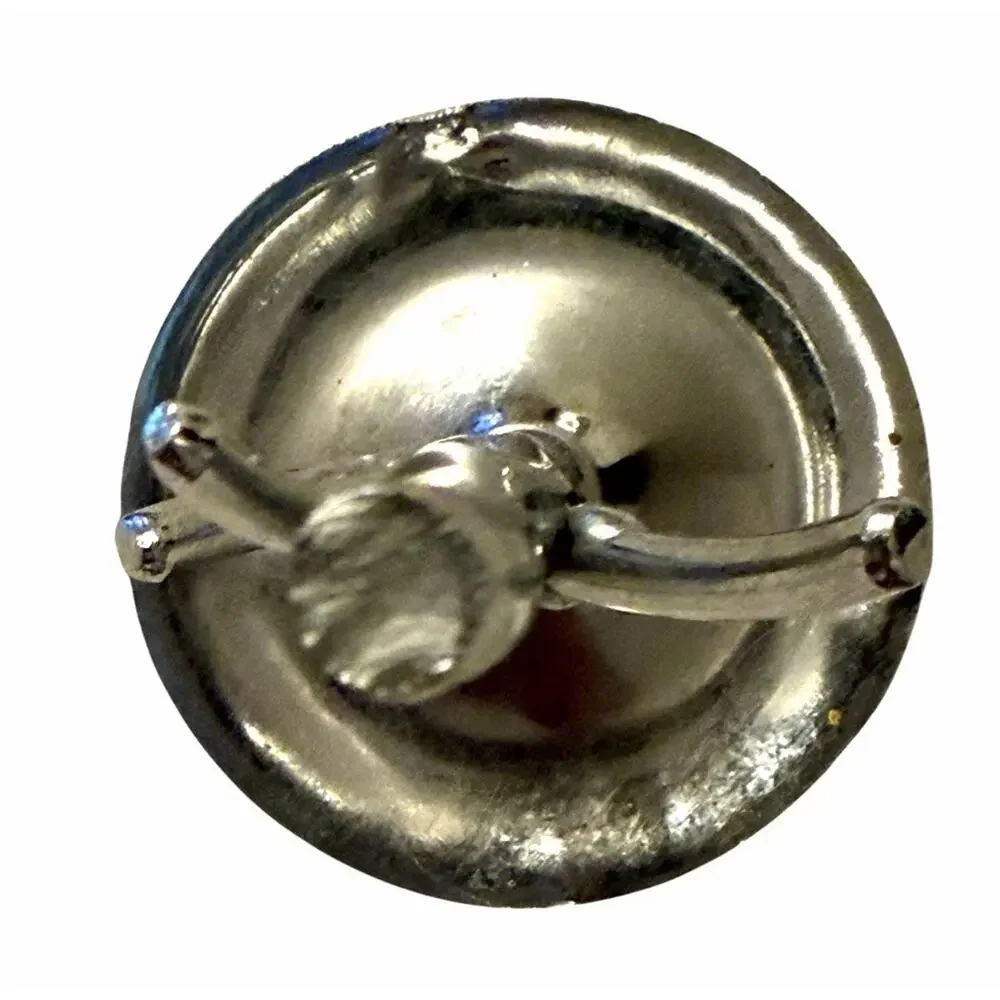 Vintage Jewelry Tree Holder Metal Silver Chrome Ring Dish 3” 3701/66